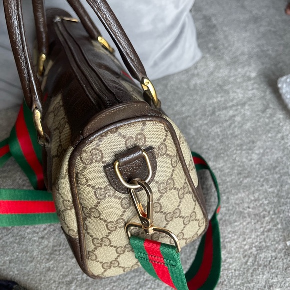 Authentic Gucci vintage web sherry line satchel bag 002.68.0069 (F301) - Picture 5 of 16